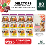 DeliTops - Pet Meal Topper - Chicken, Pork, Beef and Vegetables - Bundle Pack