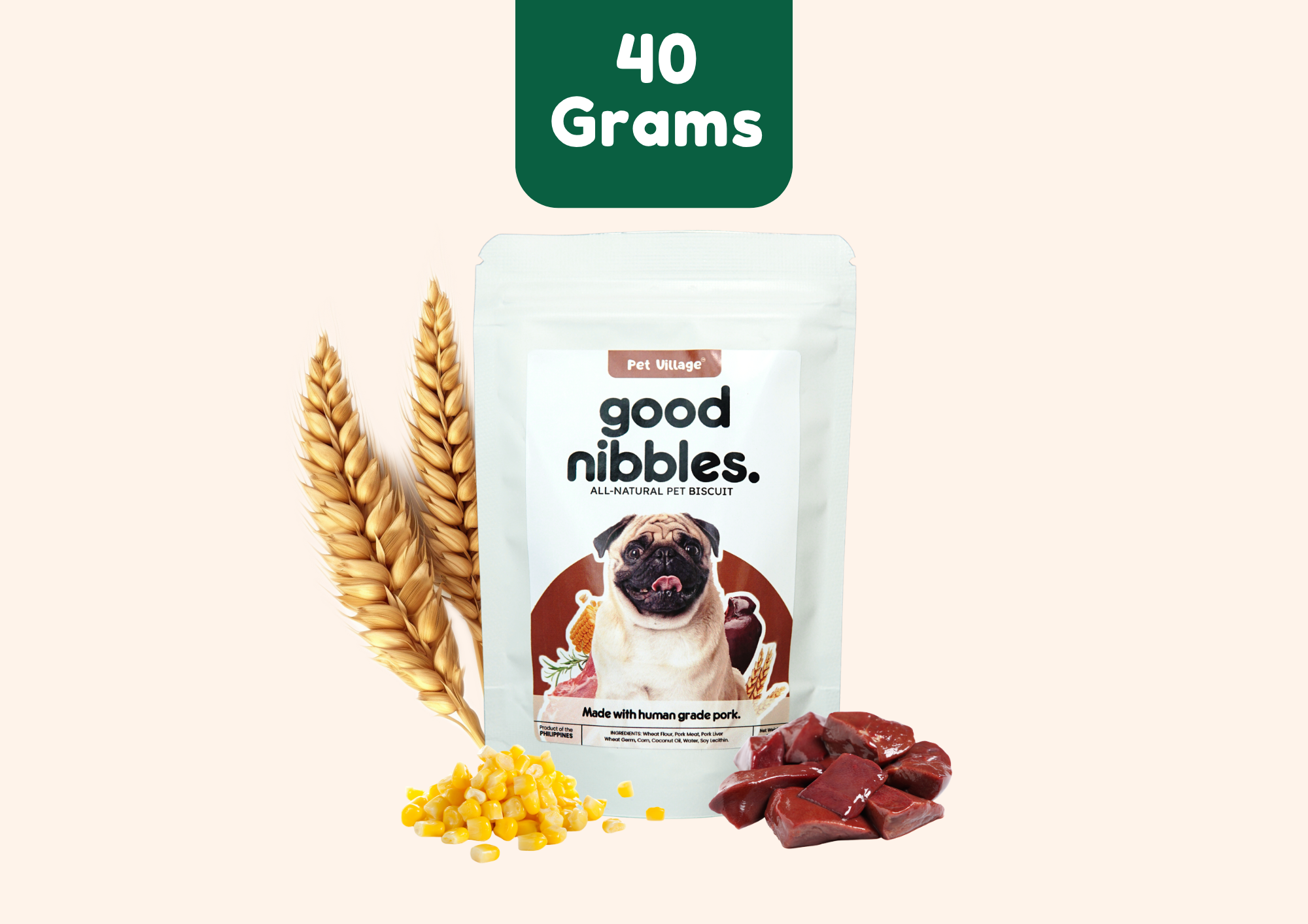 Krunchy Porky 40g Good Nibbles Krunchy Porky - 40g - Image 1