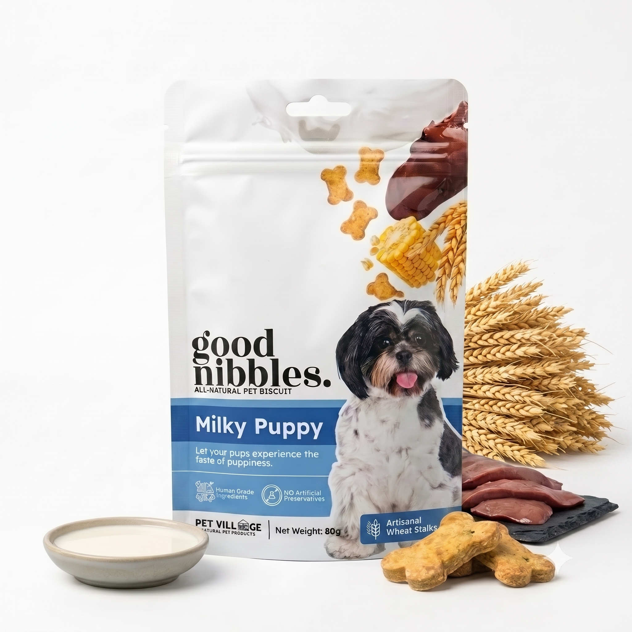 Gemini_Generated_Image_slufn3slufn3sluf Good Nibbles Milky Puppy - Image 1